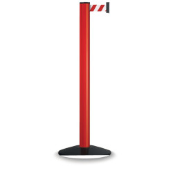 Poteau simple D83xH1000mm Poteau rouge Sangle rouge/blanc VIA GUIDE
