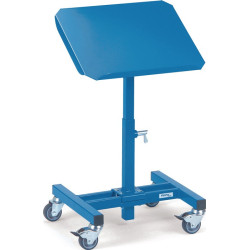 Support de matériel L510xl410mm réglable H.500-775mm bleu brillant mobile