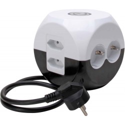 Bloc multiprisesl 6-prises avec interrupteur,uSS,16A/230V,