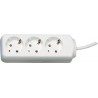 Rallonge électrique 1,4 m 3 prises, blanc (Par 20)