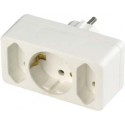 Connecteur 3 voies 2 euros, 1 Schuko