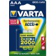 VARTA Piles rechargeables Power Accu Micro 2er Blister