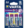 Piles PROFESSIONAL AA Mignon, 4-er Bli. Lithi.