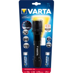Lampe Torche 1 W - Led Indestructible Light - 2 AA - Varta - 18701101421 -