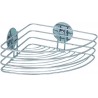 Wenko 18913100 Turbo-Loc Étagère Angle Chrome 26,5x20x10,5 cm