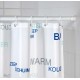 Barre de Douche Télescopique Epais 20 mm Blanc 110 185 cm - Wenko 19209100