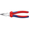 Pince combinée pointue chromée avec poignées multi-composants 185mm KNIPEX