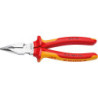 Pince combinée pointue VDE chromée avec poignées multi-composants 185mm KNIPEX
