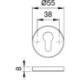 Jeu de rosaces de protection. 6633.rond.12mm.ES0/ PZ.F1 anodisé.TS65-68