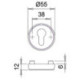 Jeu de rosaces de protection. 6633.rond.12mm.ES0/ PZ.ER mat.TS65-68