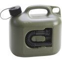 Bidon de carburant PROFI(UN) 5l. olive . Homologué par l'ONU. HDPE. accessoires noirs