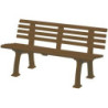 Banc de jardin SYLT 3 places longueur 1500 mm marron