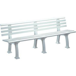 Banc de jardin JUIST 4 places longueur 2000 mm blanc