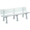 Banc de jardin JUIST 4 places longueur 2000 mm blanc