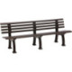 Banc de jardin JUIST 4 places longueur 2000 mm brun
