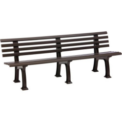 Banc de jardin JUIST 4 places longueur 2000 mm brun