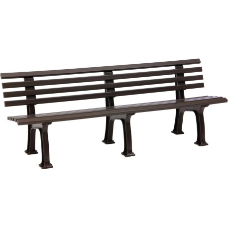 Banc de jardin JUIST 4 places longueur 2000 mm brun