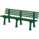 Banc de jardin JUIST 4 places longueur 2000 mm vert