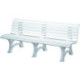 Banc de jardin BORKUM 4 places longueur 2000 mm blanc