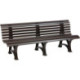 Banc de jardin BORKUM 4 places longueur 2000 mm brun