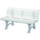 Banc de jardin HELGOLAND 3 places longueur 1500 mm blanc