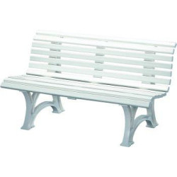 Banc de jardin HELGOLAND 3 places longueur 1500 mm blanc