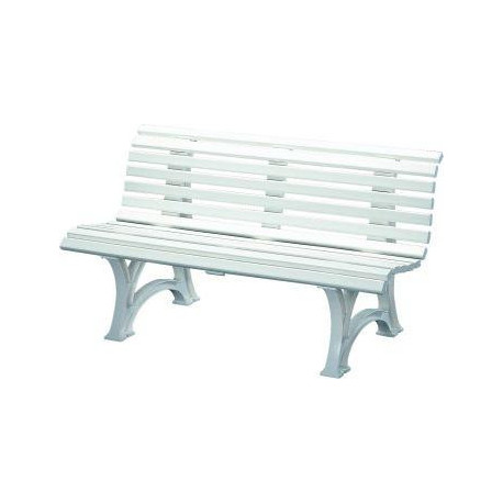 Banc de jardin HELGOLAND 3 places longueur 1500 mm blanc