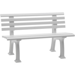 Banc de jardin IBIZA 2 places longueur 1200 mm blanc
