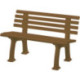 Banc de jardin IBIZA 2 places longueur 1200 mm brun
