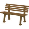 Banc de jardin IBIZA 2 places longueur 1200 mm brun