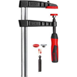 Pince-étau en fonte malléable avec manche bi-matière 120x60mm /20x5mm BESSEY