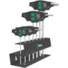 Jeu de tournevis à manche en T sur support 7 pièces 2.5-10mm Fonction de retenue et sortie latérale Wera