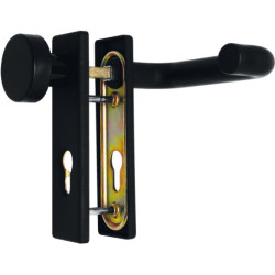 Poignée porte FH-WE-Grt. ovale Kursch.PZ.Kst.schwarz