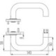 Poignée porte DD-Grt. ER 9 mm forme U. FS. PZ Forme en U. FS. PZ