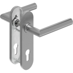 Poignée porte DD-Grt. ER 8 mm forme L. Court. PZ Forme L. Court. PZ