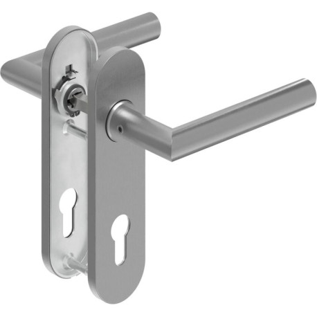 Poignée porte DD-Grt. ER 8 mm forme L. Court. PZ Forme L. Court. PZ