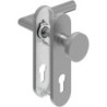 Poignée porte WE-Grt. ER 8 mm RS forme L. Court. PZ forme L. Court. PZ