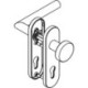 Poignée porte WE-Grt. ER 8 mm RS forme L. Court. PZ forme L. Court. PZ