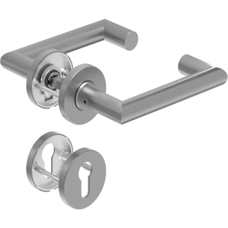 Poignée porte DD-Grt. ER 8 mm en forme de L avec re. PZ Forme en L avec re. PZ