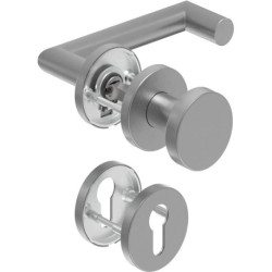 Poignée porte WE-Grt. ER 8 mm LS Forme L avec Re.. PZ forme L avec re. PZ