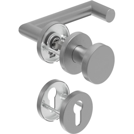 Poignée porte WE-Grt. ER 8 mm LS Forme L avec Re.. PZ forme L avec re. PZ