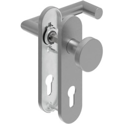 Poignée porte WE-Grt. ER 8 mm LS Forme L avec re. PZ forme L avec re. PZ