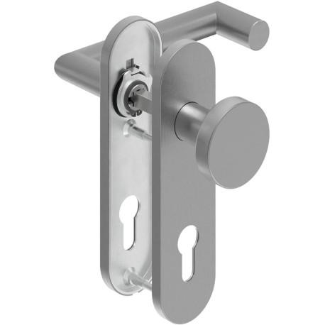 Poignée porte WE-Grt. ER 8 mm LS Forme L avec re. PZ forme L avec re. PZ
