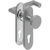 Poignée porte WE-Grt. ER 8 mm LS Forme L avec re. PZ forme L avec re. PZ