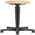 Tabouret pivotant bois assise ronde hauteur d'assise 450 - 650 mm avec patins