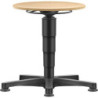 Tabouret pivotant bois assise ronde hauteur d'assise 450 - 650 mm avec patins