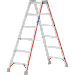 Escabeau à marches 2x5 marches AH 2.15m