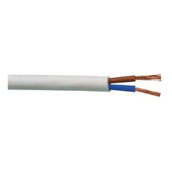 Cable électrique PVC H03VV-F2x0,75mm2, 25m