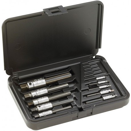Jeu d'extracteurs de tarauds, 4 fentes, en coffret, Modèle : M4-M22 pour taraud mécanique, Taille de filetage M4 M5 M6 M8 M10 M12 M14 M16 M20 M22