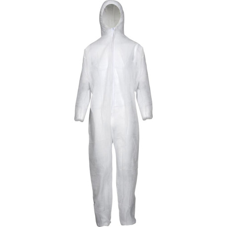 Combinaison de protection. PP. 50g/m2. blanc. Taille L.